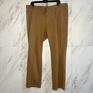 H&M Pleat Casual Knit Camel Pants SZ XL